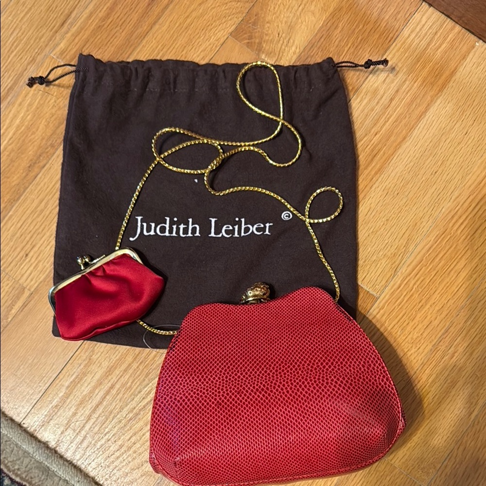 Judith Leiber Red Evening Bag Set